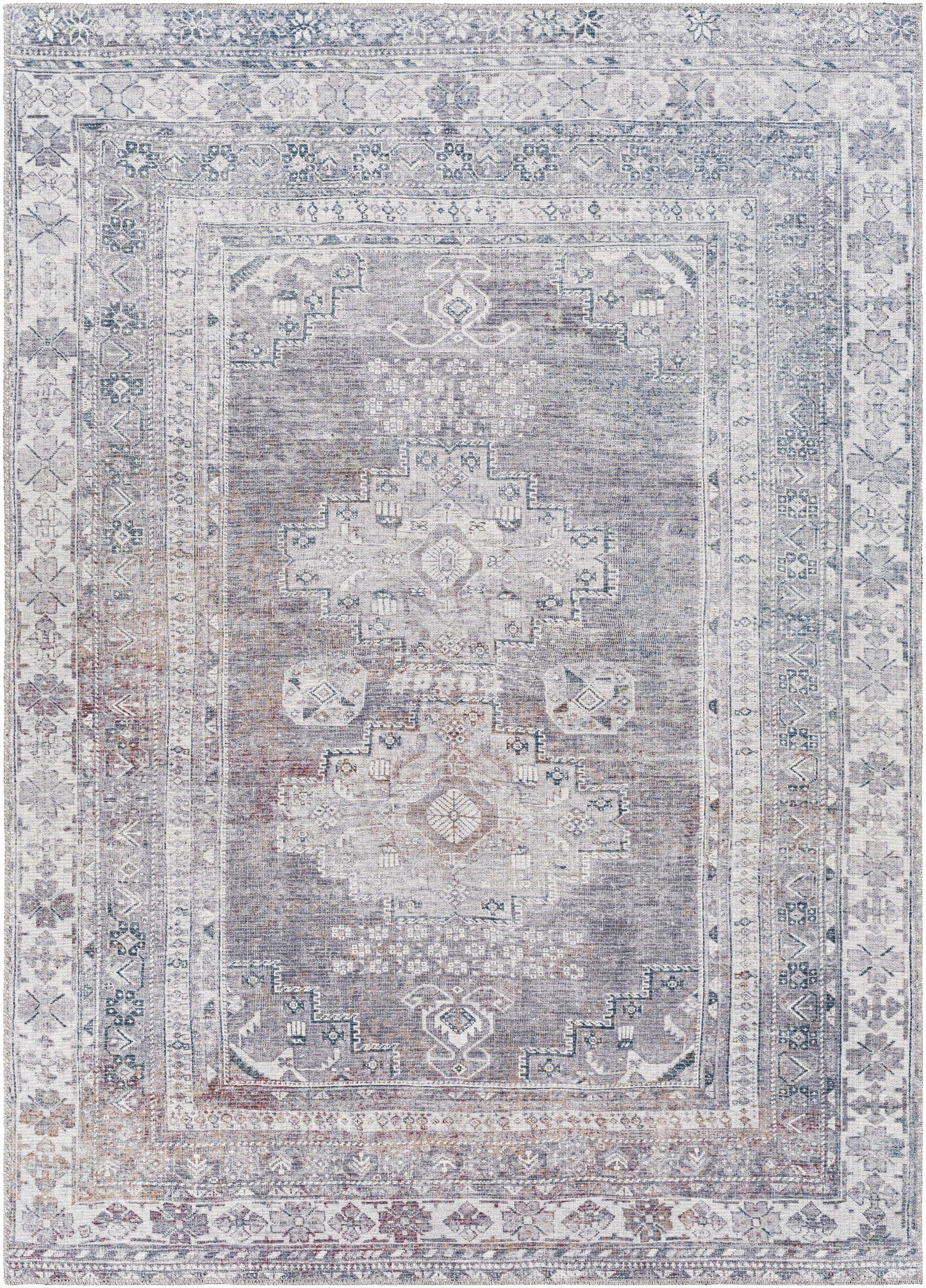Baltinglass Gray Washable Area Rug - Clearance - 5’3’’ x 7’3’’ Rectangle - Boutique Rugs