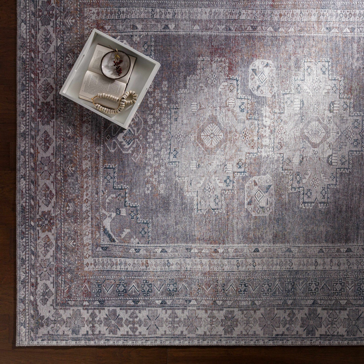 Baltinglass Gray Washable Area Rug - Clearance - Boutique Rugs