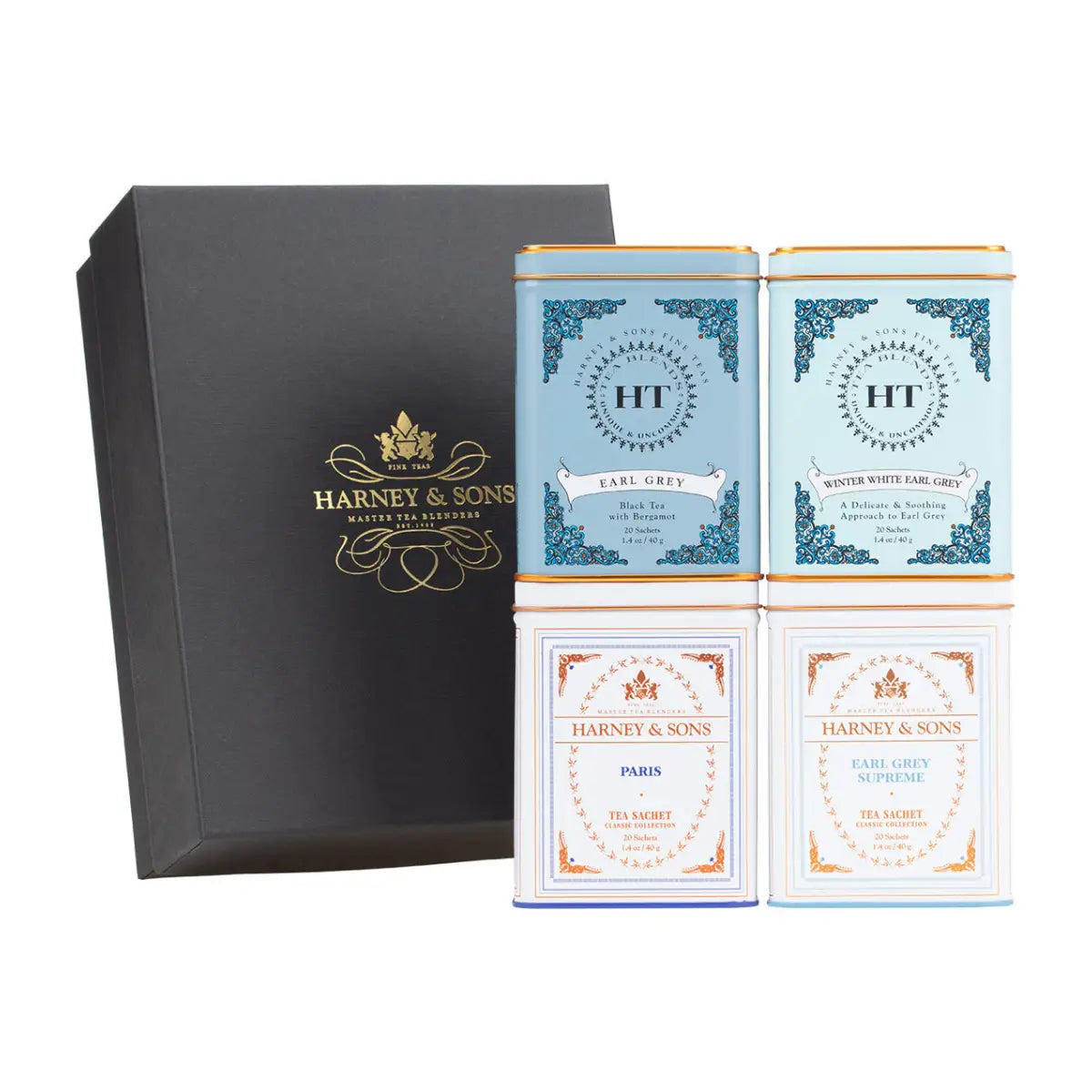 Earl Grey Tea - HT Tin of 20 Sachets - Sachets / Everyday Earl Grey Gift - Harney & Sons Fine Teas