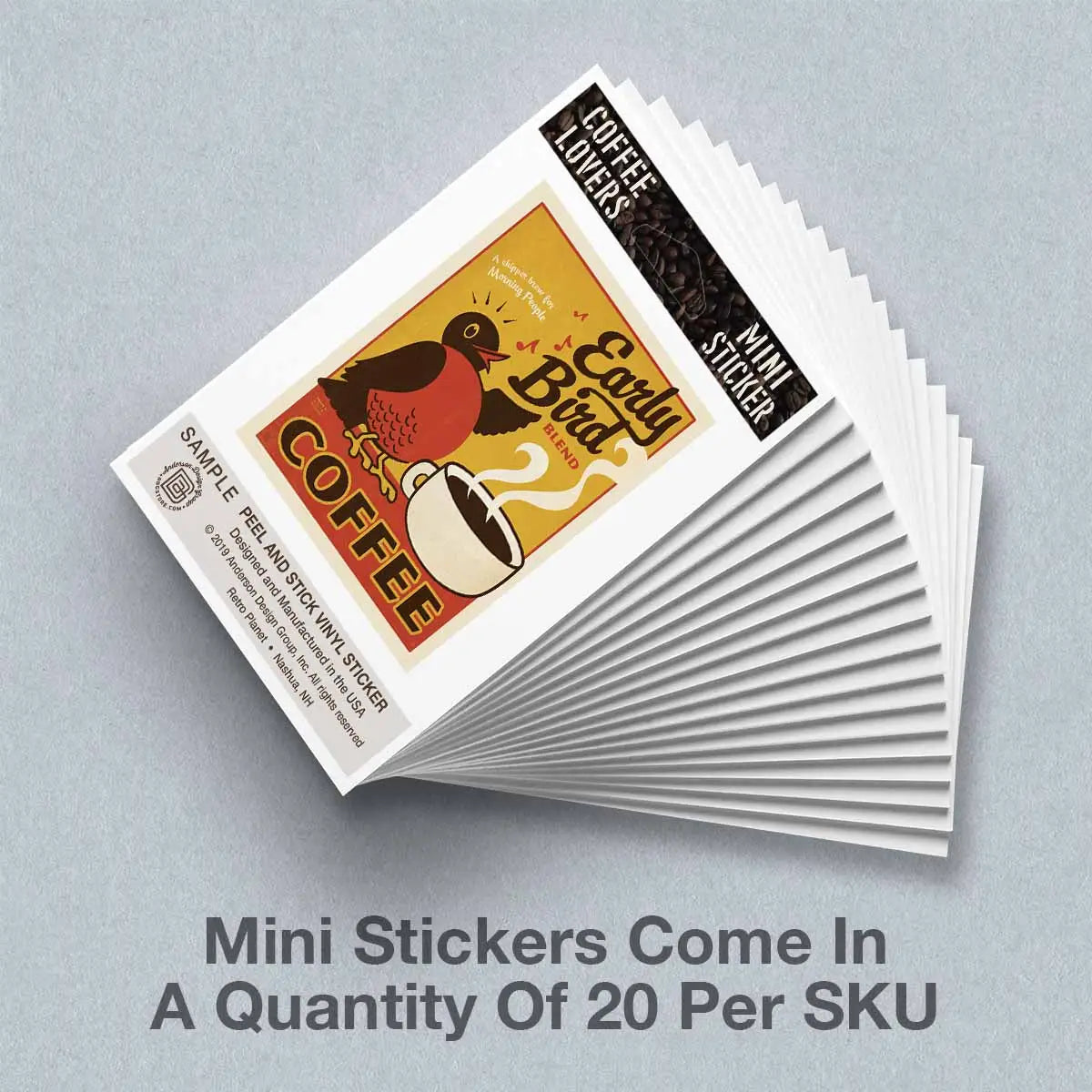 Early Bird Coffee Vinyl Sticker - RetroPlanet