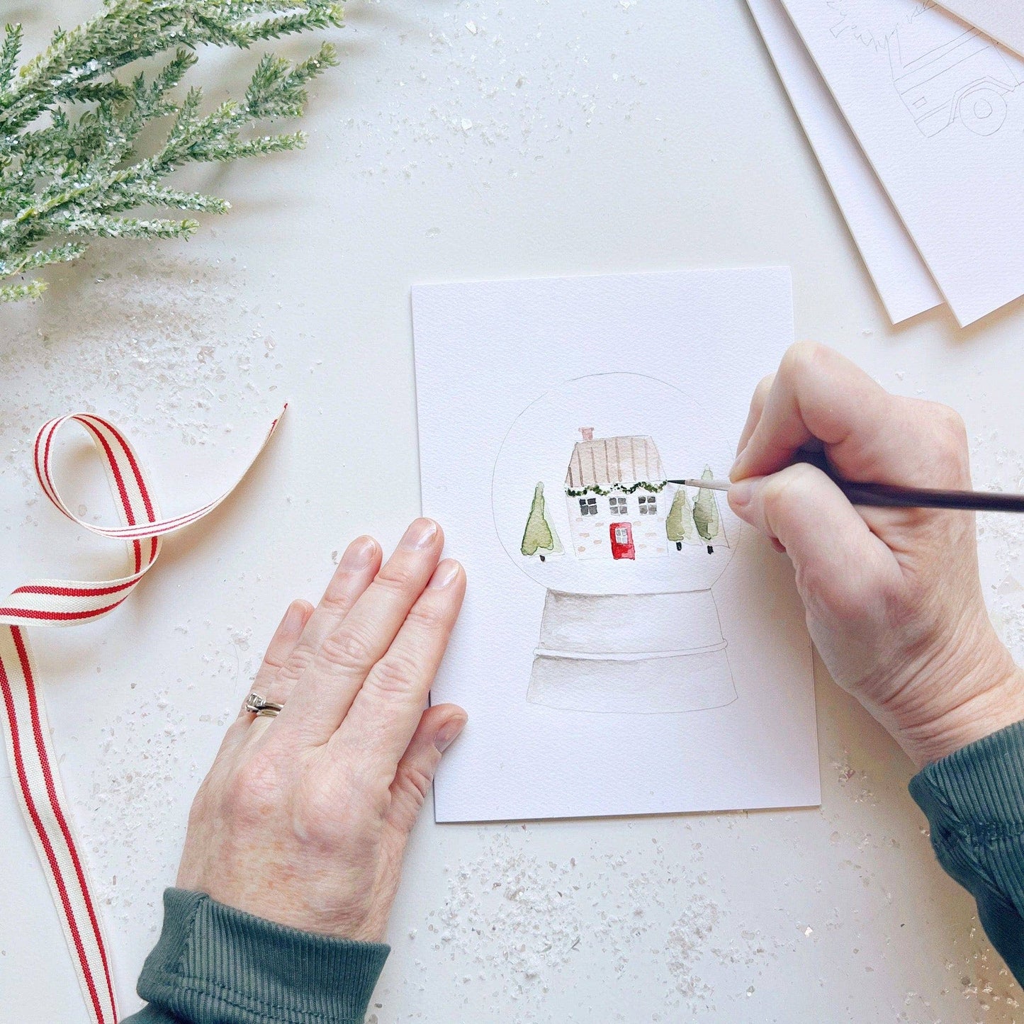 Paintable Notecards - Christmas Cheer