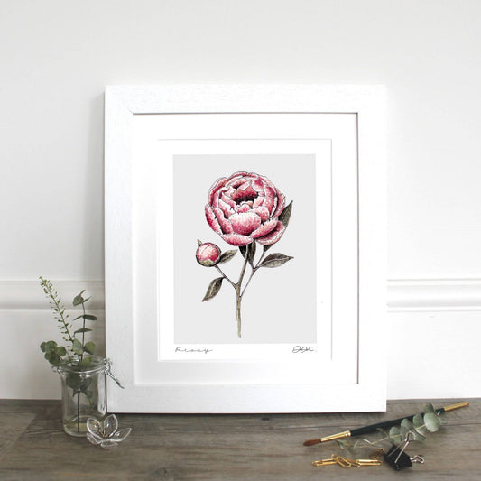 Fine Art Print - Peony  - 11x14" Mounted