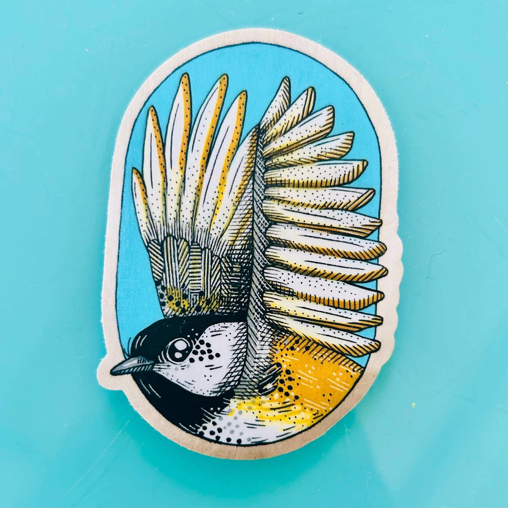 Flying Chickadee Vinyl Sticker - Dear Darlington