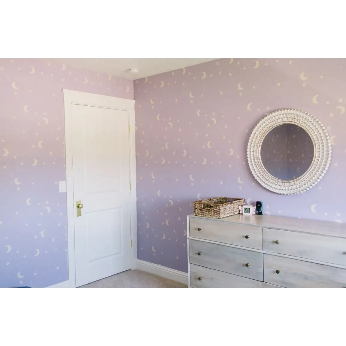 Eclipse Wallpaper - Lavender Moons - by Thread Mama - Loomwell Home Goods