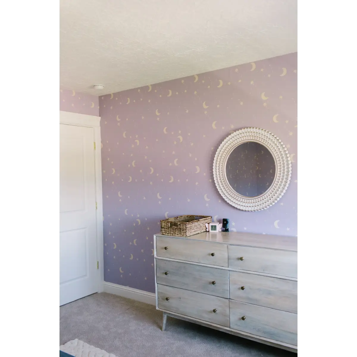 Eclipse Wallpaper - Lavender Moons - by Thread Mama - Loomwell Home Goods