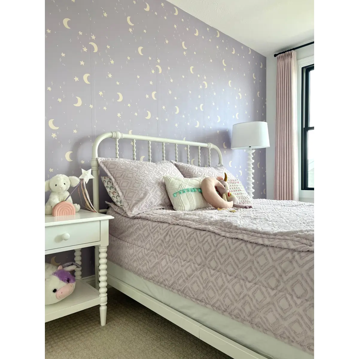Eclipse Wallpaper - Lavender Moons - by Thread Mama - Loomwell Home Goods