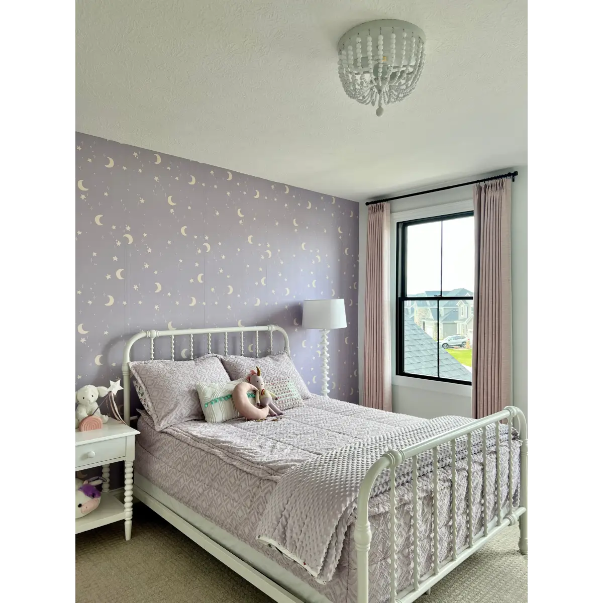 Eclipse Wallpaper - Lavender Moons - by Thread Mama - Loomwell Home Goods
