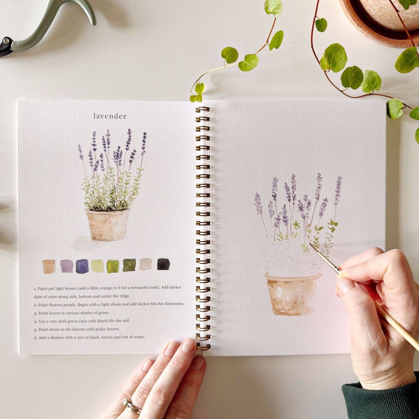 Cuaderno de trabajo de acuarela - Jardín