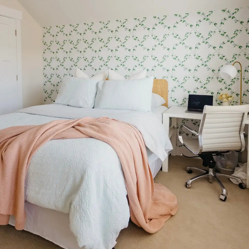 Edna Wallpaper - Floral Trellis - by Sarah Gross Design - Loomwell Home Goods