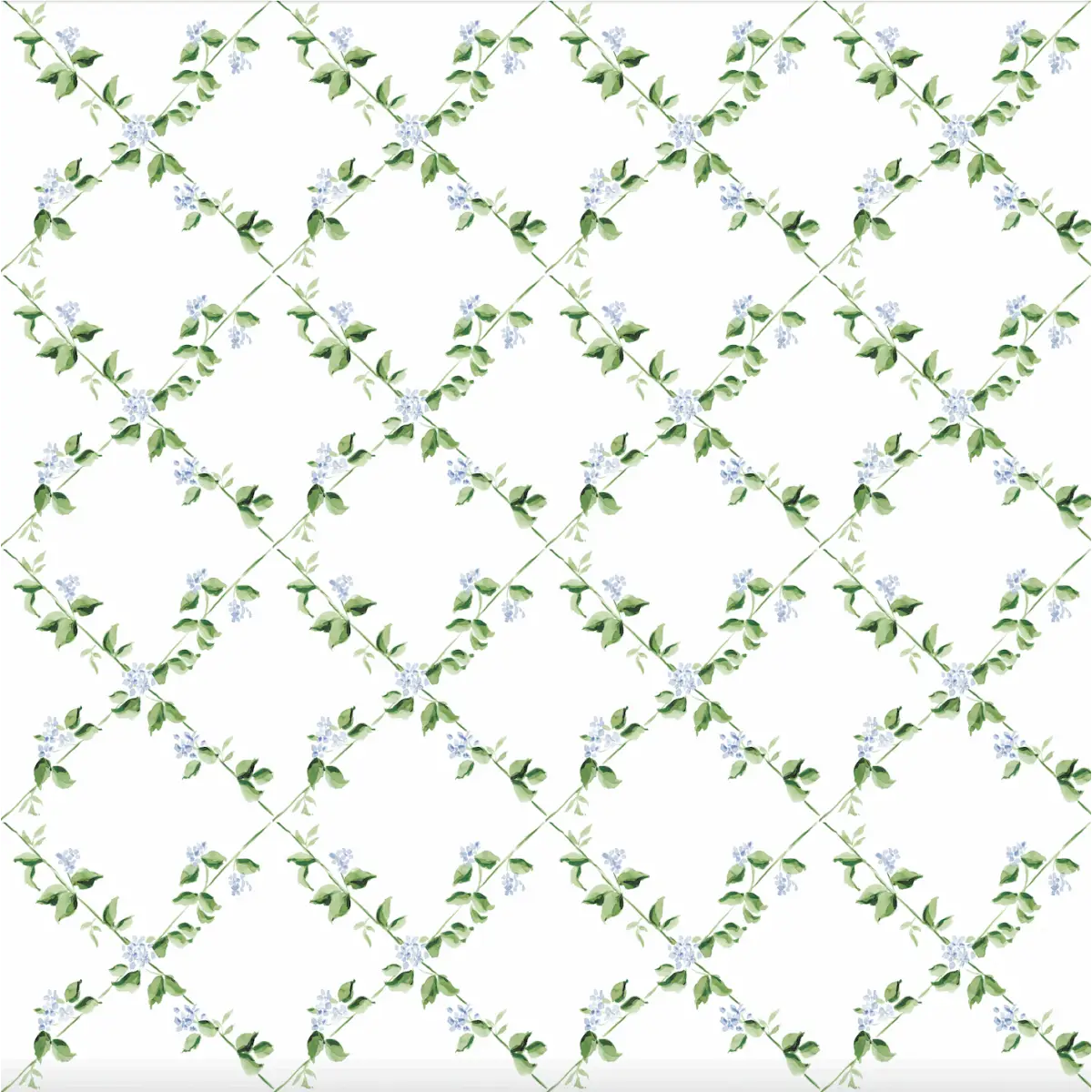 Edna Wallpaper - Floral Trellis - by Sarah Gross Design - Sample 1 foot by 1 foot - Loomwell Home Goods