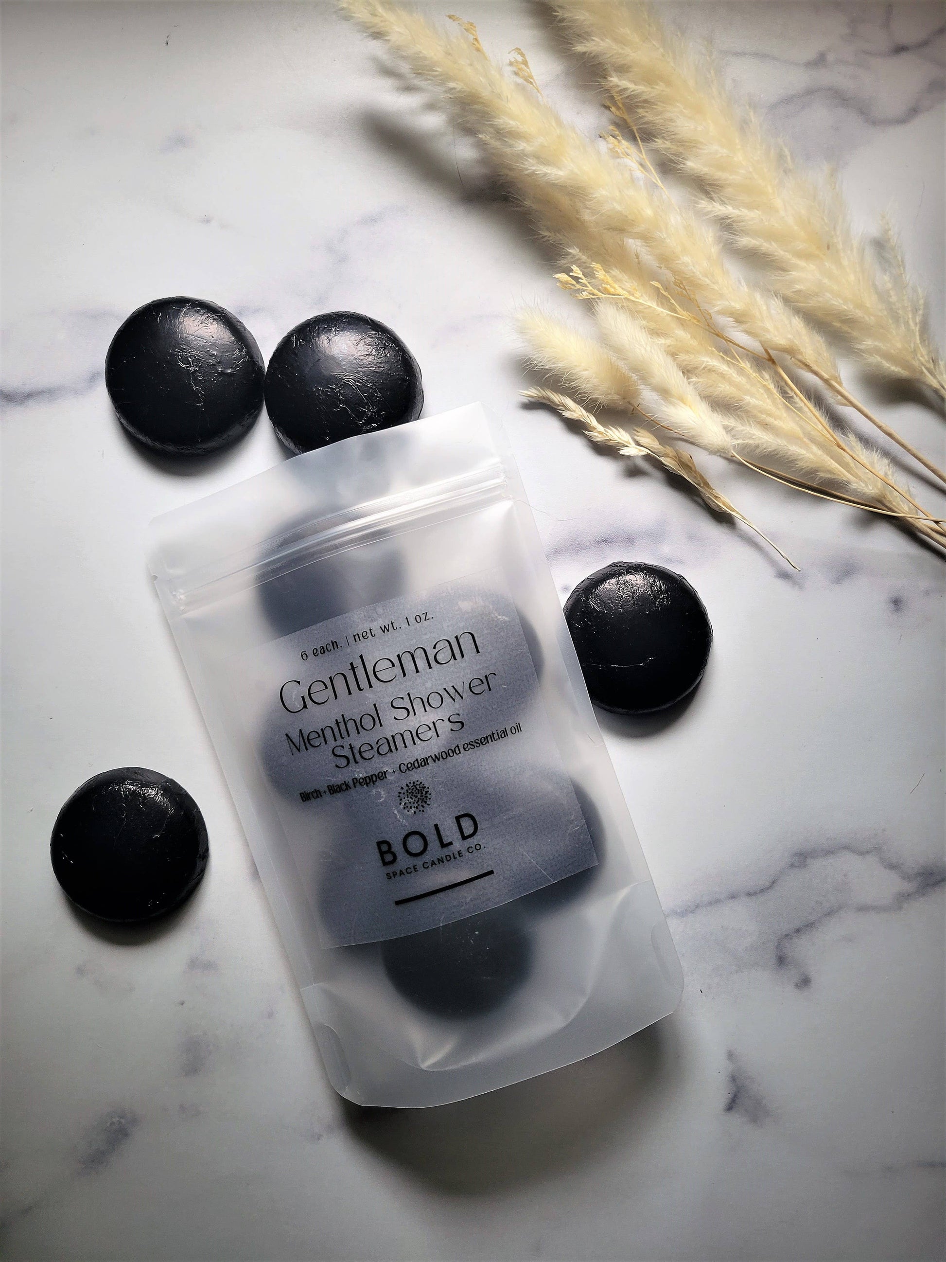 Shower Steamers – Gentleman - Birch Cedarwood - 6 pack - Bold Space Candle Co.