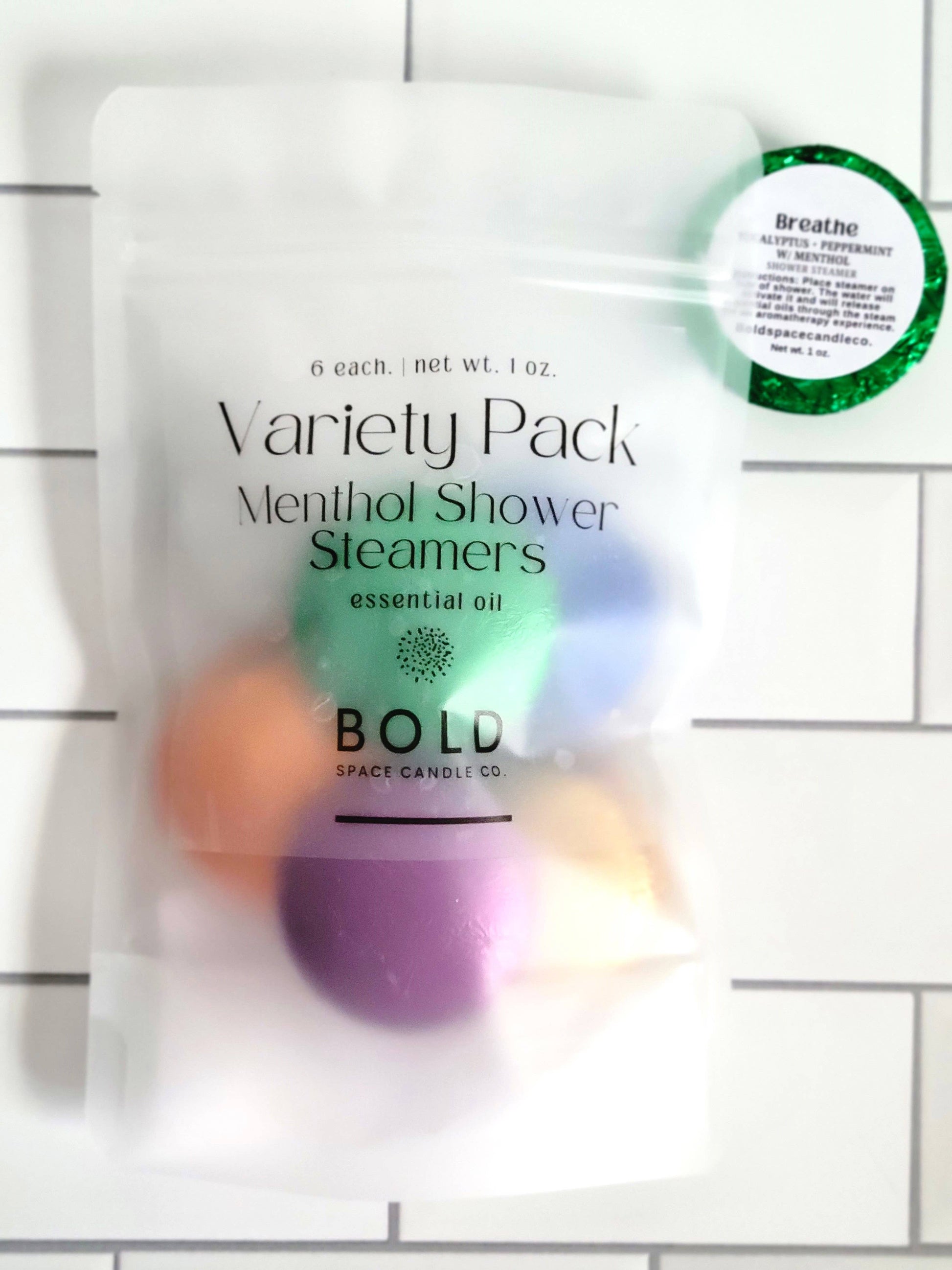Shower Steamers - Variety Pack - 6 scents - Bold Space Candle Co.