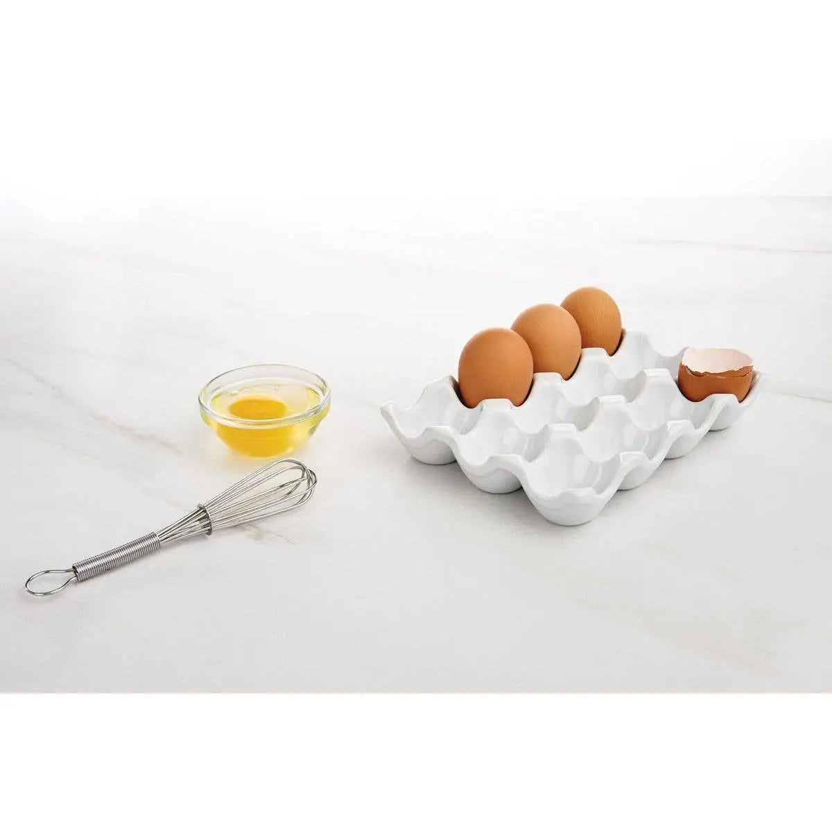 Egg Holder White Porcelain - HIC - Harold Import Co.