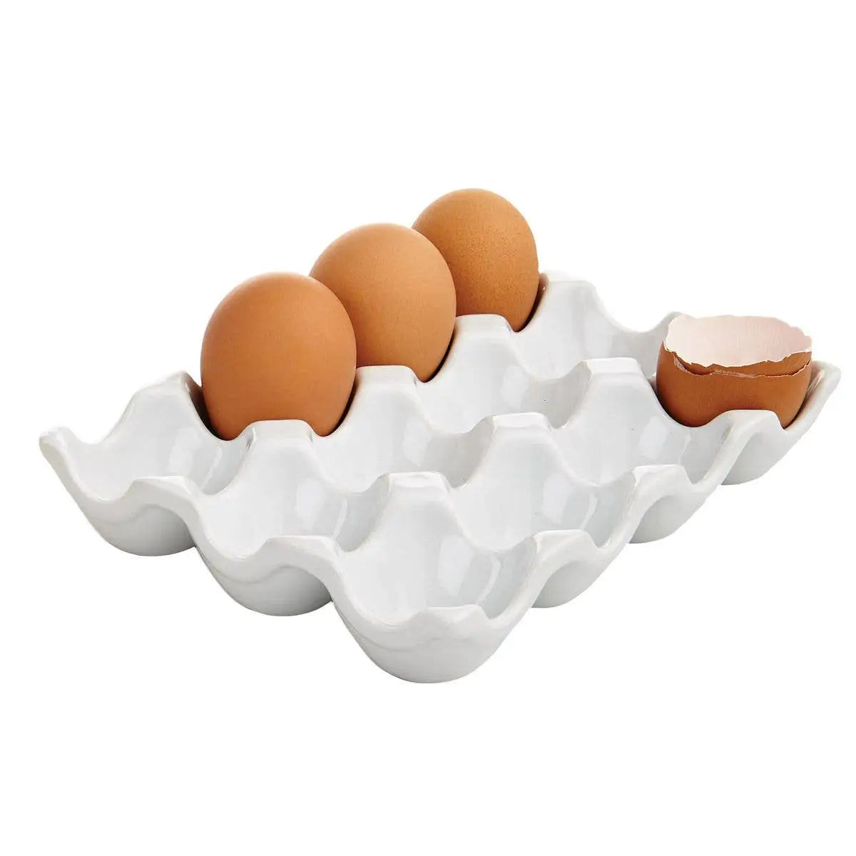 Egg Holder White Porcelain - HIC - Harold Import Co.