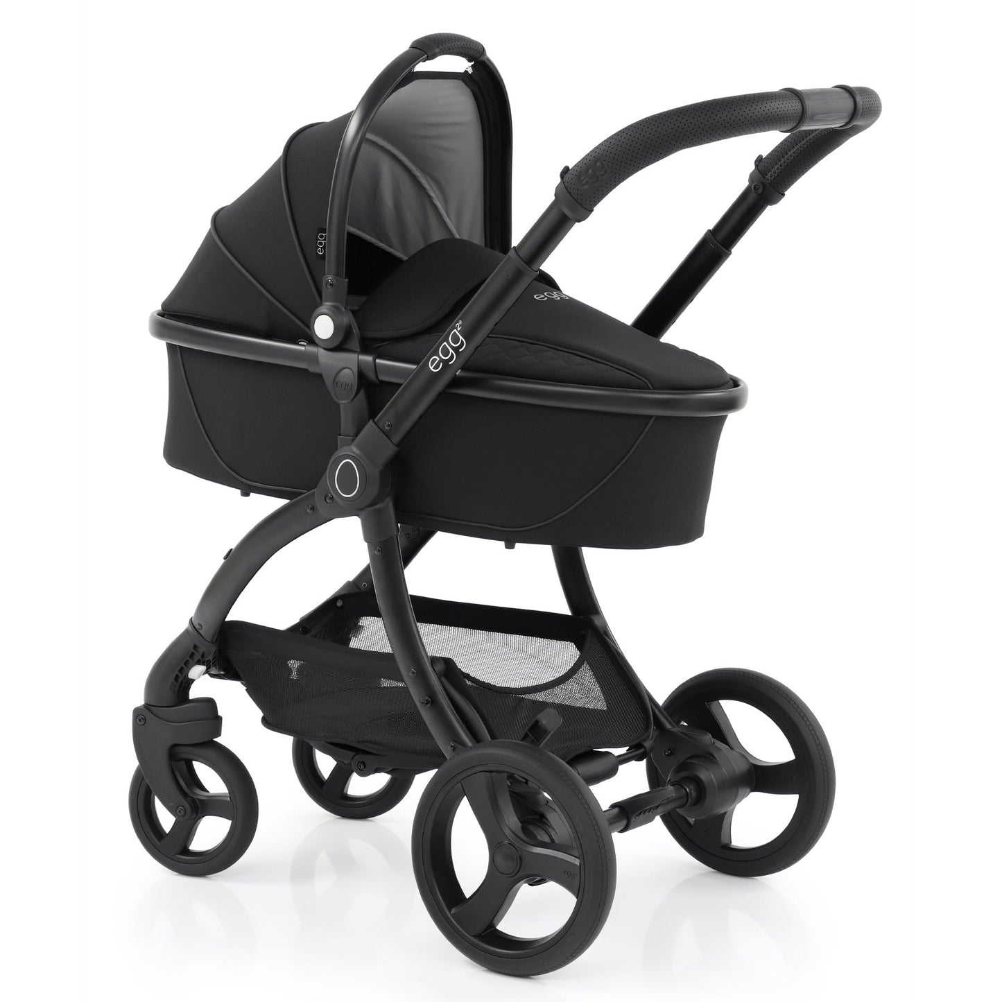 egg2® Stroller & Carry Cot in Just Black Bundle