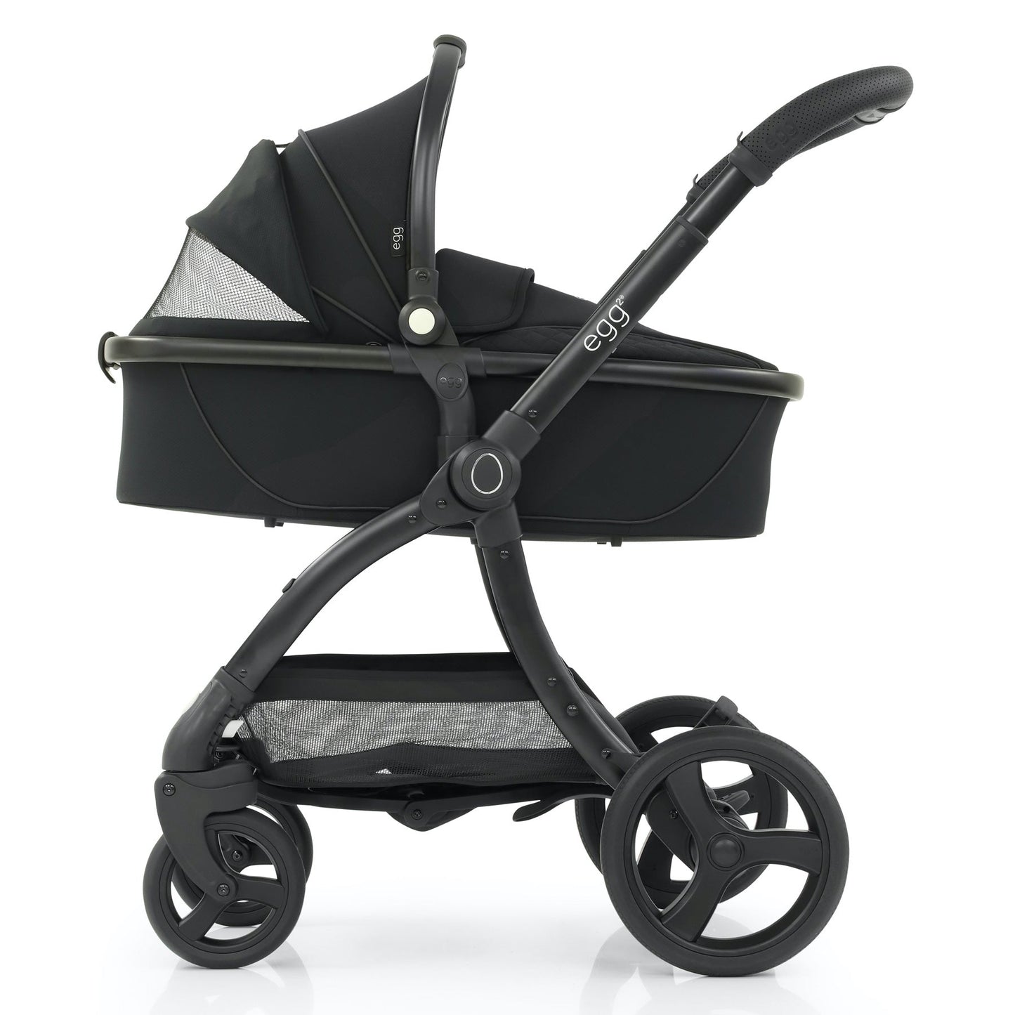 egg2® Stroller & Carry Cot in Just Black Bundle