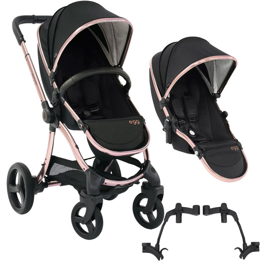 egg2® Double Stroller in Diamond Black