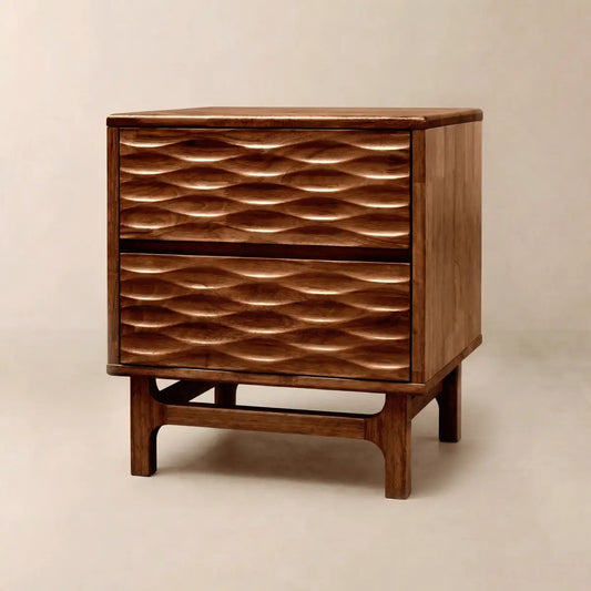 Elara Solid Wood Nightstand - Megsu