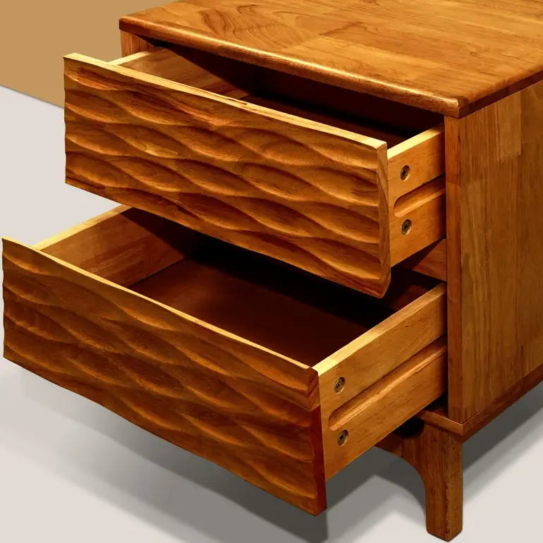 Elara Solid Wood Nightstand - Megsu