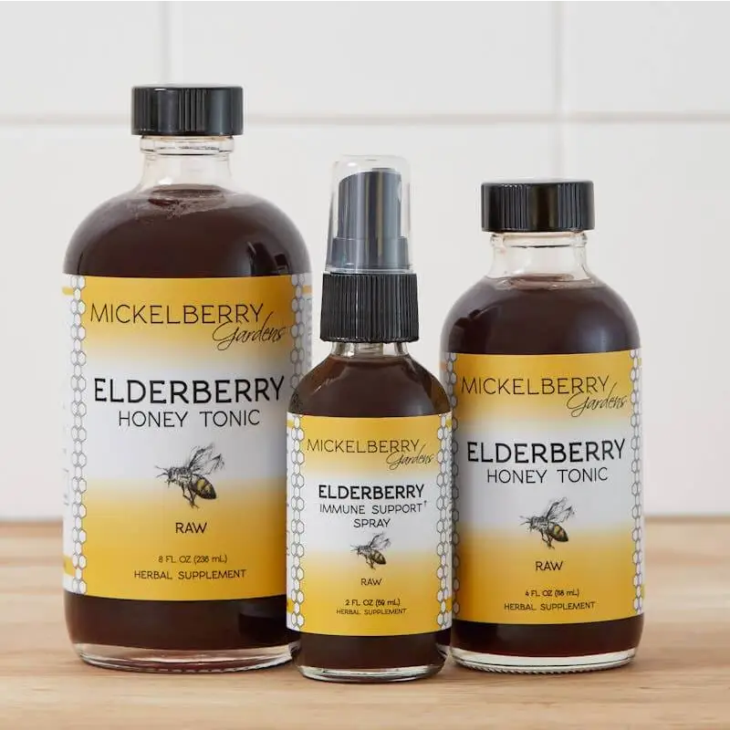 Herbal Honey Tonic - Elderberry - Immunity - Mickelberry Gardens
