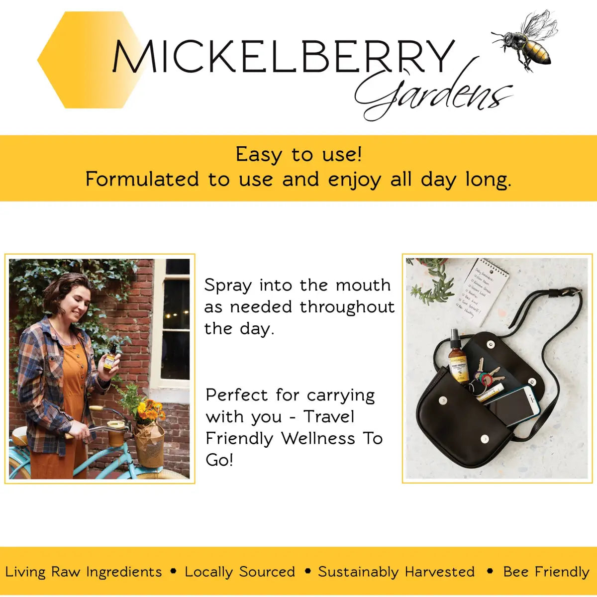 Herbal Honey Tonic Spray - Elderberry - Immune Support - Mickelberry Gardens