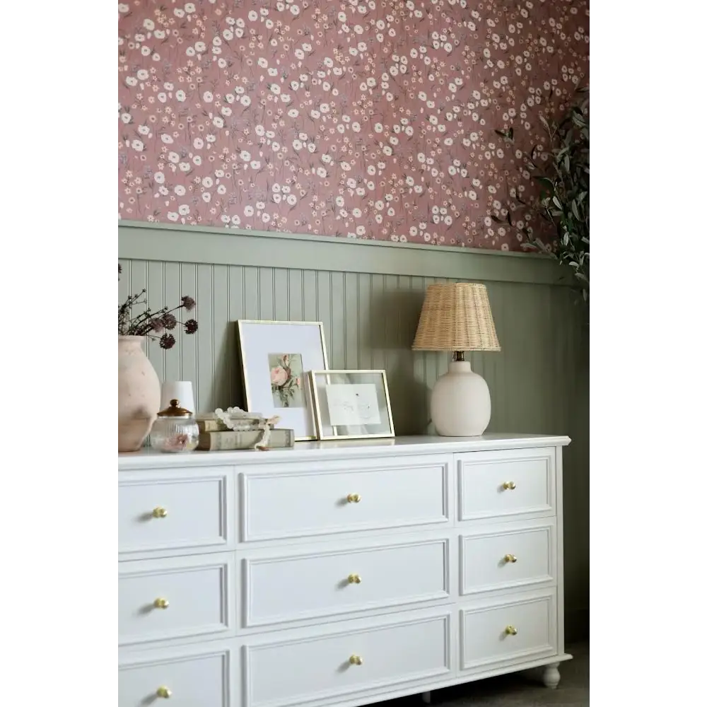Elena Wallpaper - Field of Flowers - by Emily Cooper Art - Loomwell Home Goods