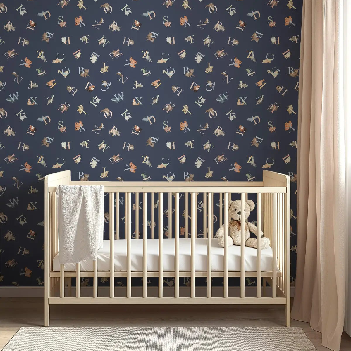 Eli Wallpaper - Alphabet for Kids - by Fede Volpato - Loomwell Home Goods