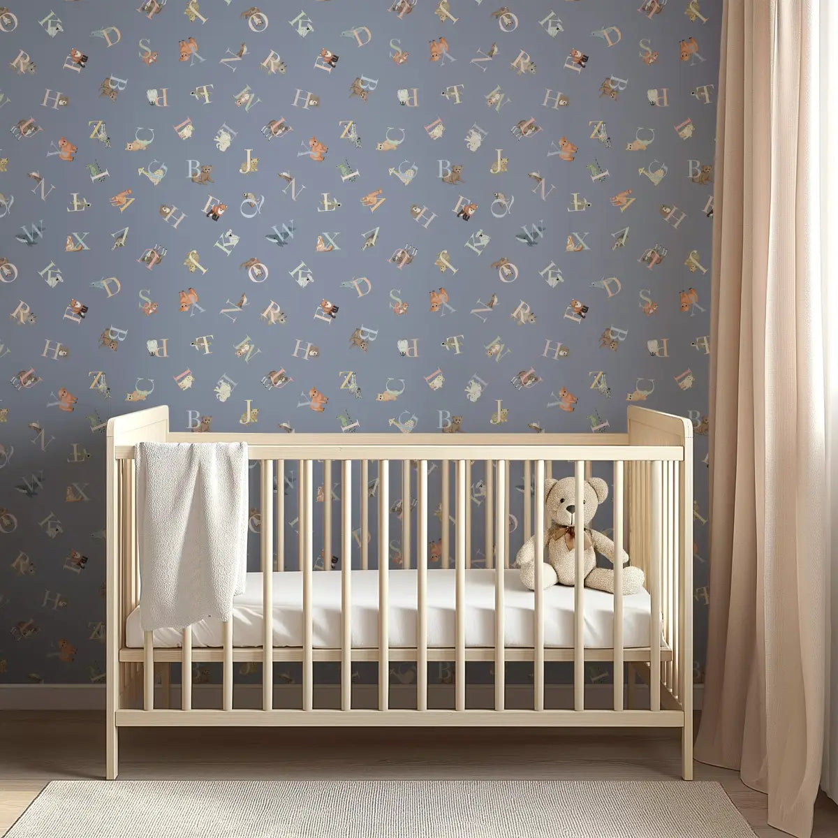 Eli Wallpaper - Alphabet for Kids - by Fede Volpato - Loomwell Home Goods