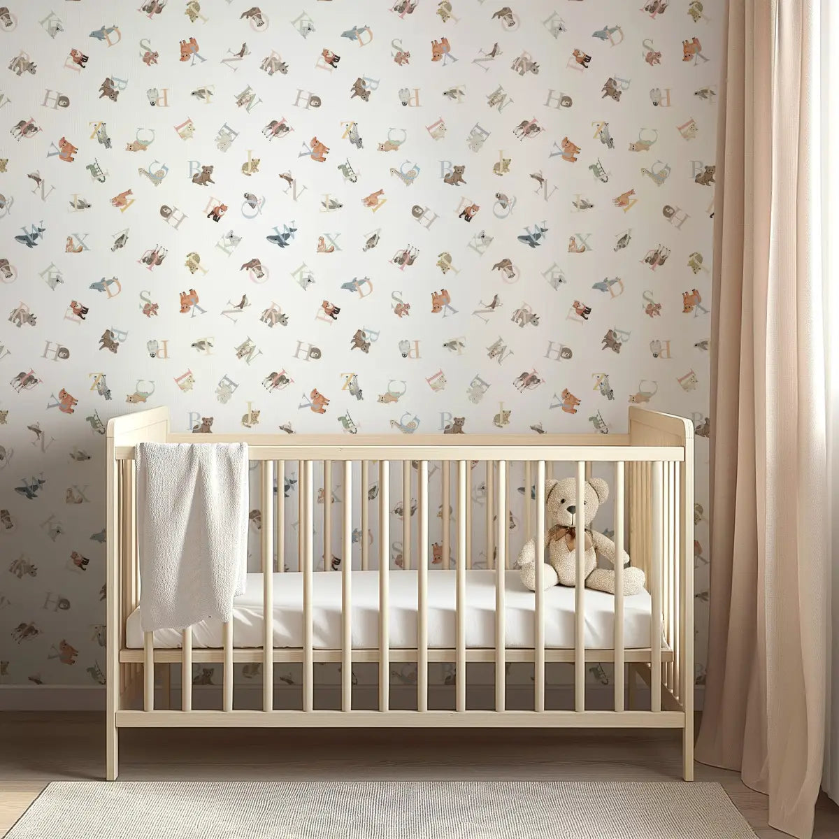 Eli Wallpaper - Alphabet for Kids - by Fede Volpato - Loomwell Home Goods
