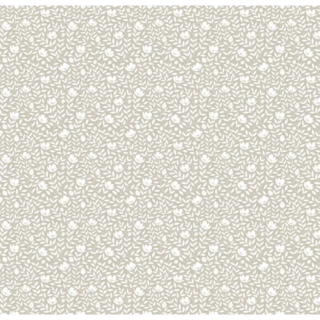 Eliana Wallpaper - Sweet Flowers - by Kourtni Gunn - Sample 1 foot by 1 foot / Neutral - Loomwell Home Goods