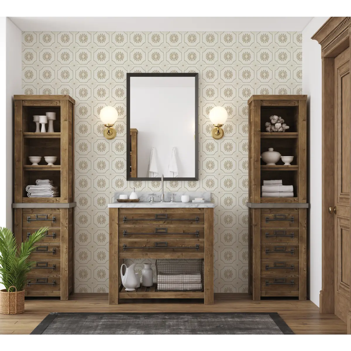 Eliza Wallpaper - Daisy Dots - by Amanda Houston - Loomwell Home Goods