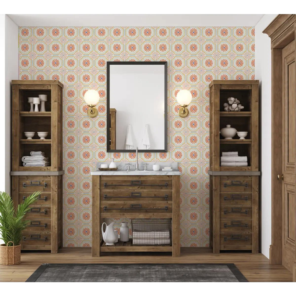 Eliza Wallpaper - Daisy Dots - by Amanda Houston - Loomwell Home Goods