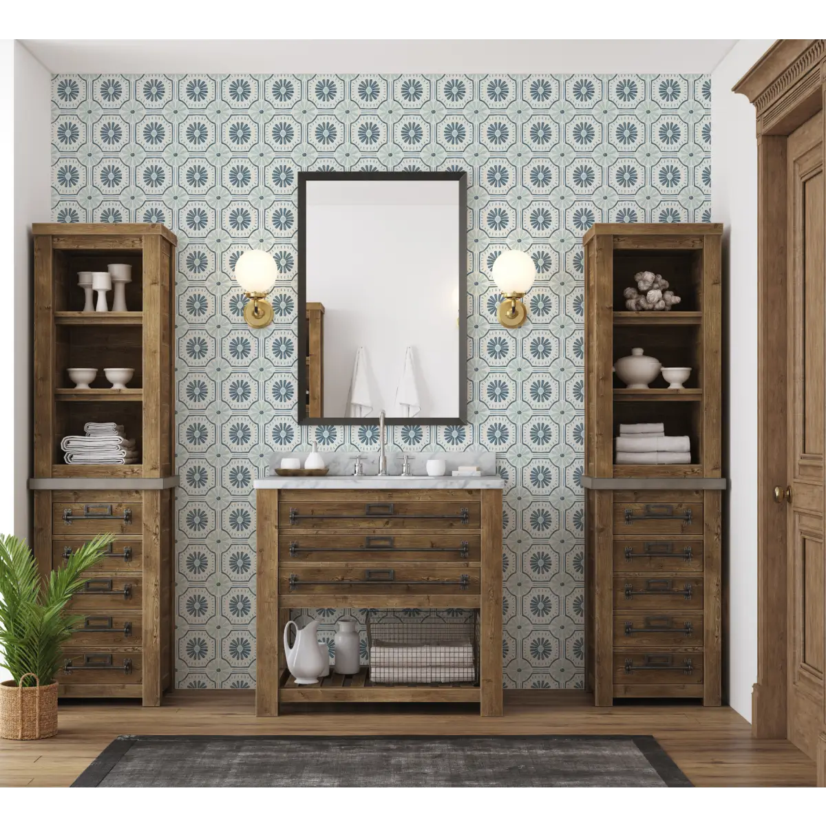Eliza Wallpaper - Daisy Dots - by Amanda Houston - Loomwell Home Goods