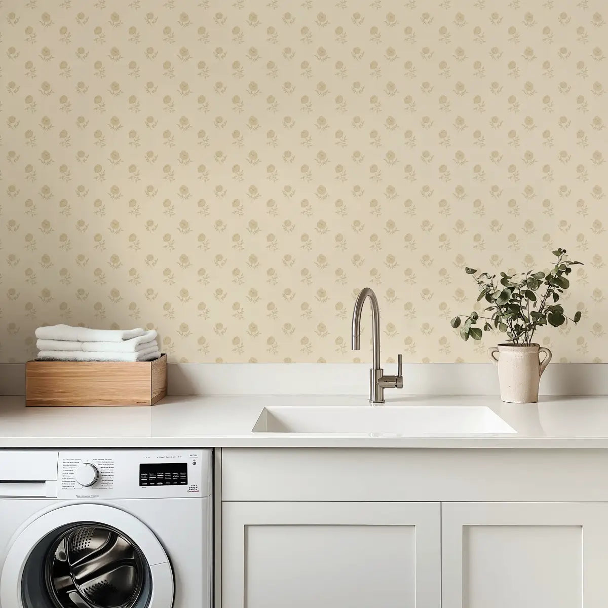 Elle Wallpaper - Flower Dots - by Ali Anni - Loomwell Home Goods