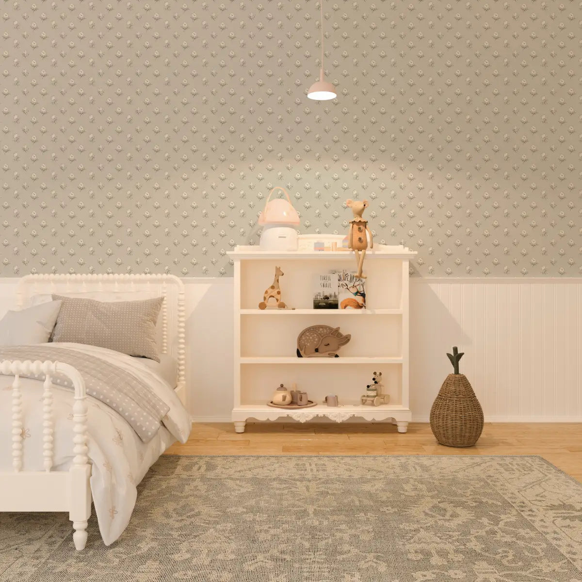 Elle Wallpaper - Flower Dots - by Ali Anni - Loomwell Home Goods