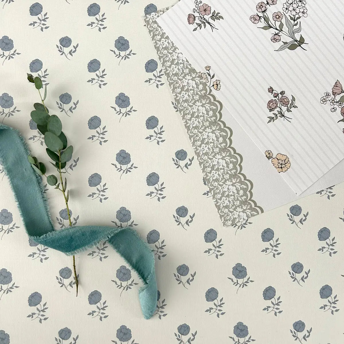 Elle Wallpaper - Flower Dots - by Ali Anni - Loomwell Home Goods