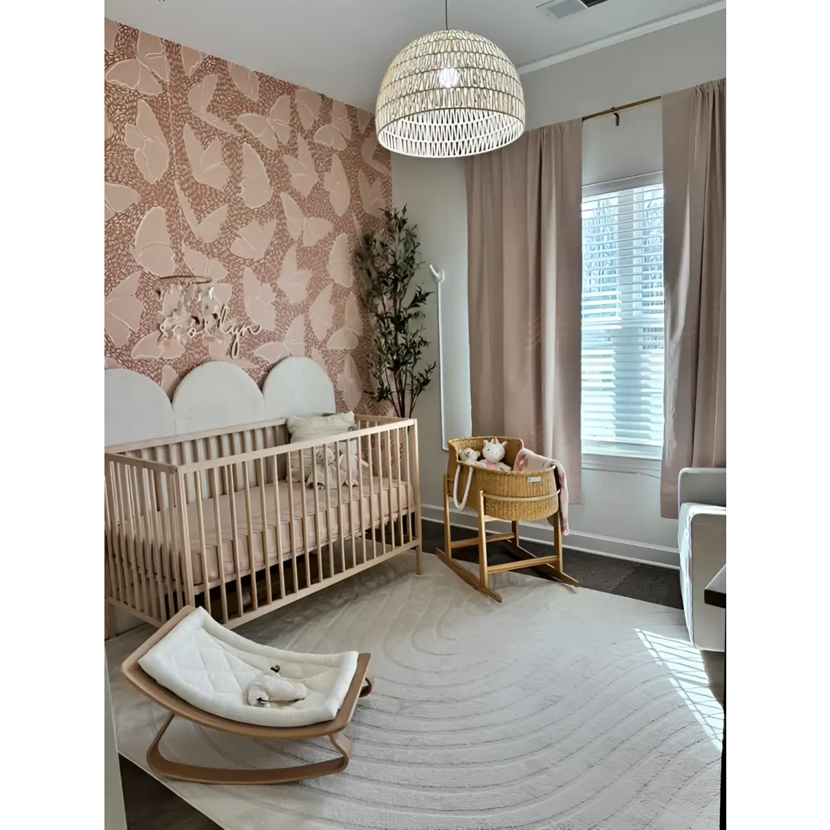 Ellie Wallpaper - Soft Butterflies - by Hufton Studio - Loomwell Home Goods