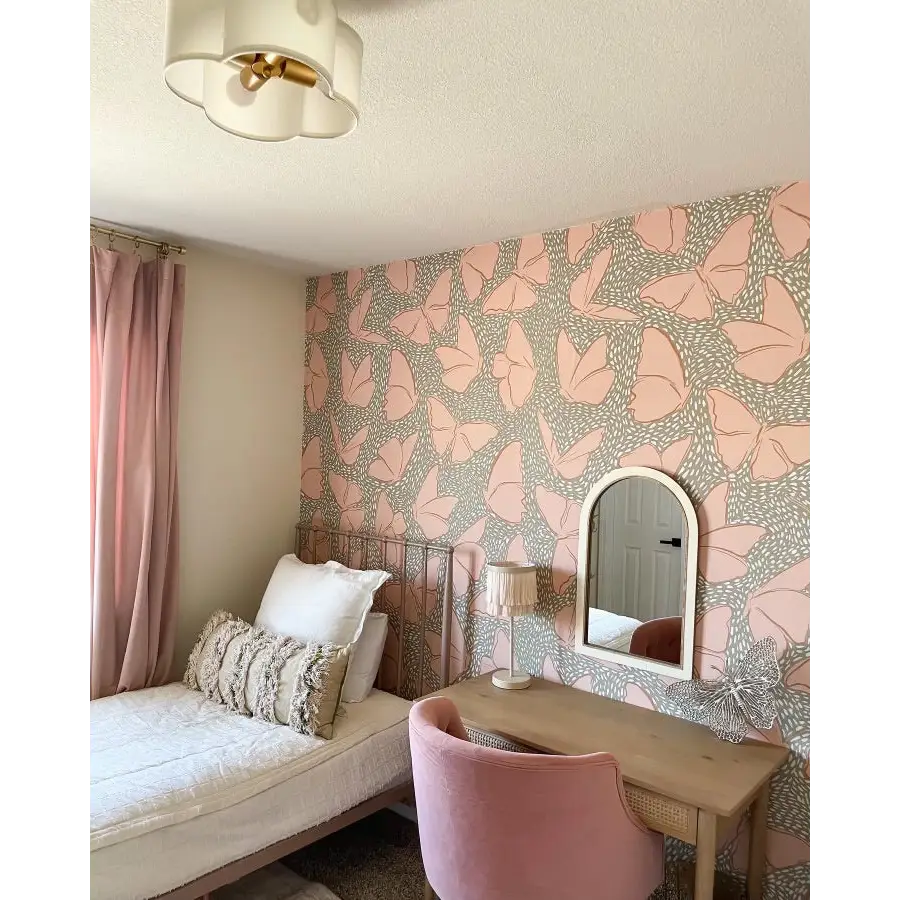 Ellie Wallpaper - Soft Butterflies - by Hufton Studio - Loomwell Home Goods