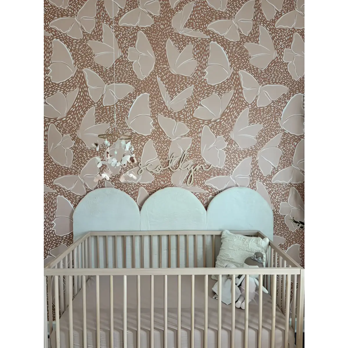 Ellie Wallpaper - Soft Butterflies - by Hufton Studio - Loomwell Home Goods