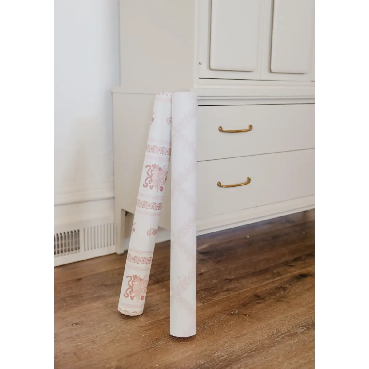 Elodie Wallpaper- Blue Floral Stripe - by Pepper Design - Loomwell Home Goods