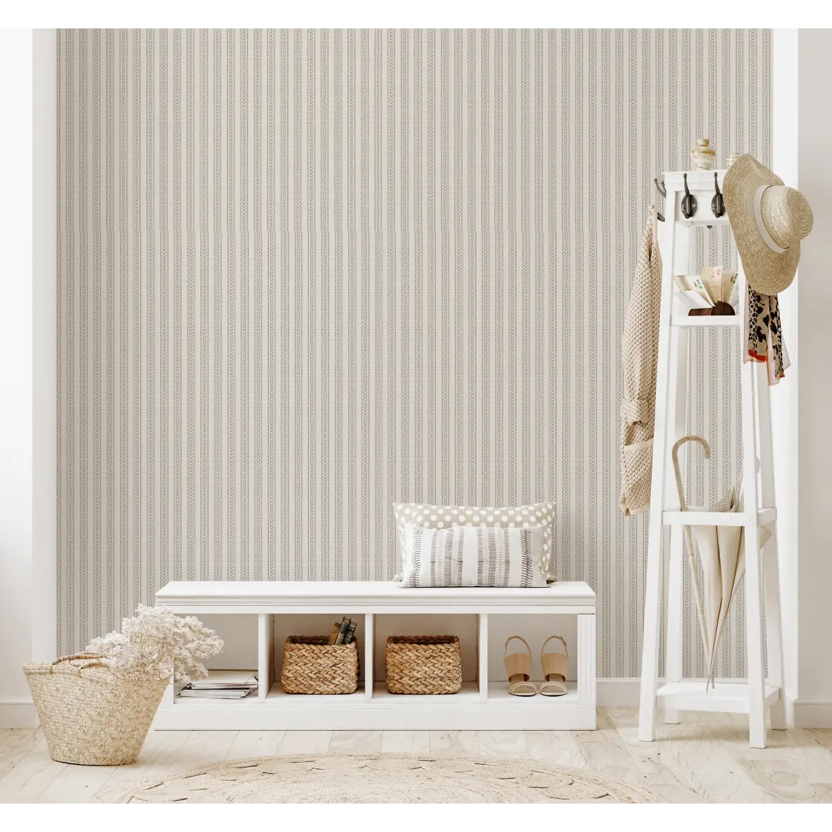 Elovie Wallpaper - Sweet Stripe - by Quirky Paisley Designs - Loomwell Home Goods