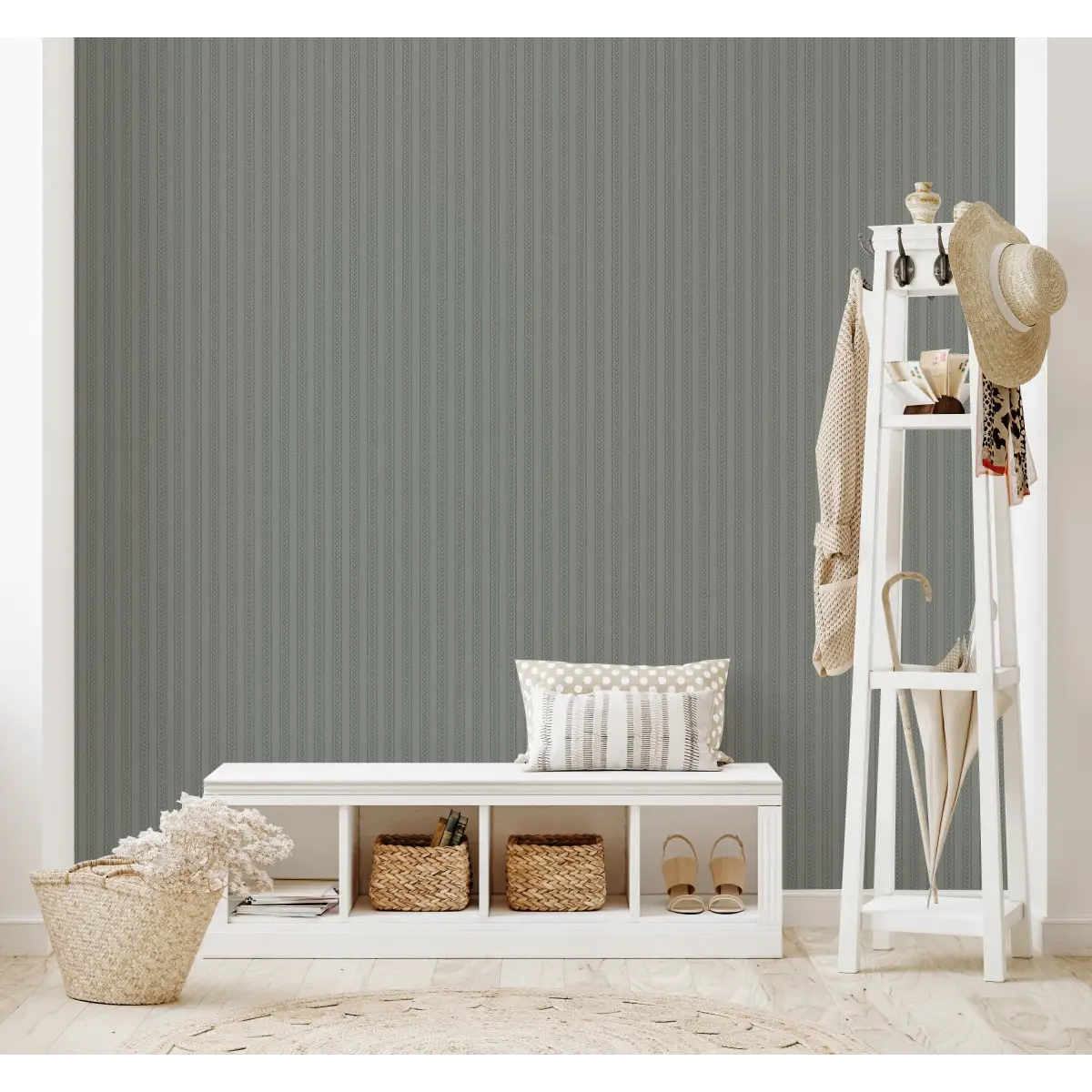 Elovie Wallpaper - Sweet Stripe - by Quirky Paisley Designs - Loomwell Home Goods