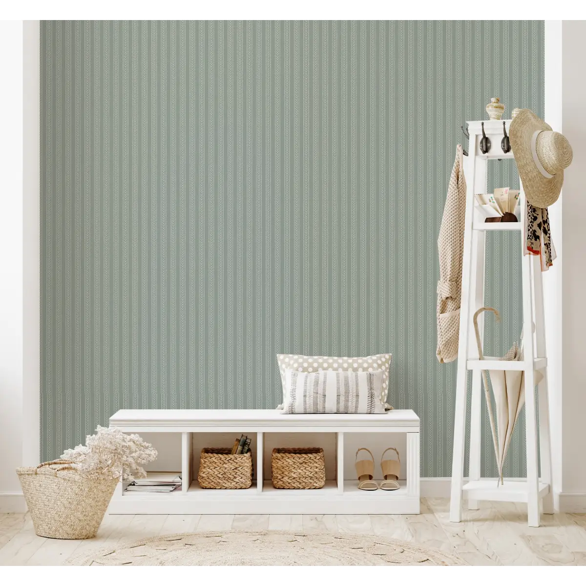 Elovie Wallpaper - Sweet Stripe - by Quirky Paisley Designs - Loomwell Home Goods