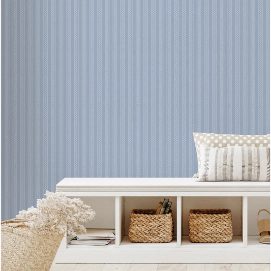 Elovie Wallpaper - Sweet Stripe - by Quirky Paisley Designs - Loomwell Home Goods
