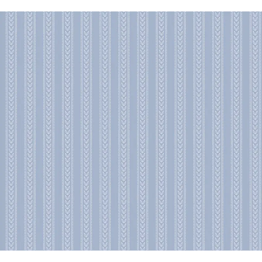 Elovie Wallpaper - Sweet Stripe - by Quirky Paisley Designs - Sample 1 foot by 1 foot / Blue - Loomwell Home Goods