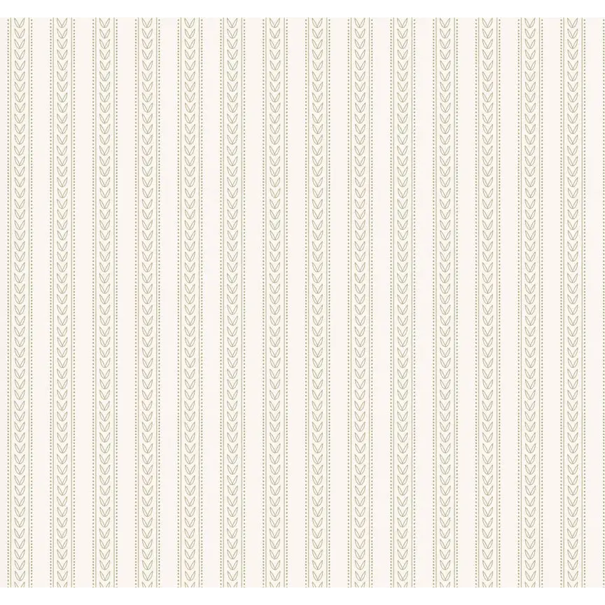 Elovie Wallpaper - Sweet Stripe - by Quirky Paisley Designs - Sample 1 foot by 1 foot / Light Green - Loomwell Home