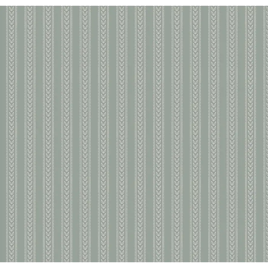Elovie Wallpaper - Sweet Stripe - by Quirky Paisley Designs - Sample 1 foot by 1 foot / Olive - Loomwell Home Goods