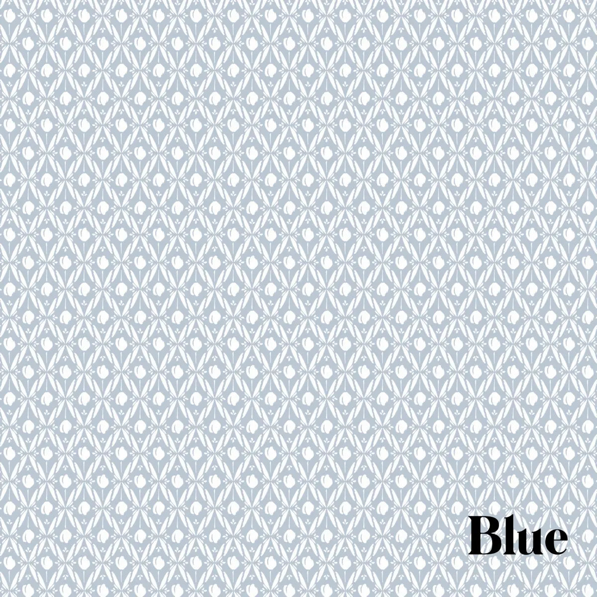 Elowen Wallpaper - Dots and Diamonds - by Melissa Johnson Design - Sample 1 foot by 1 foot / Blue - Loomwell Home Goods