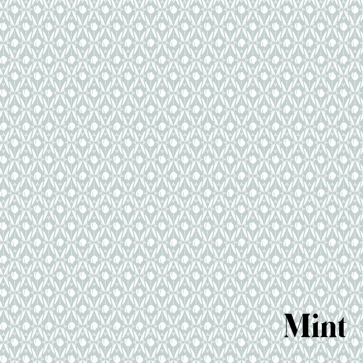 Elowen Wallpaper - Dots and Diamonds - by Melissa Johnson Design - Sample 1 foot by 1 foot / Mint - Loomwell Home Goods