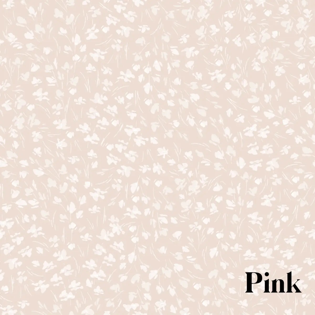Elsie Wallpaper - Scattered Flowers - by Melissa Johnson Design - Sample 1 foot by 1 foot / Pink - Loomwell Home Goods
